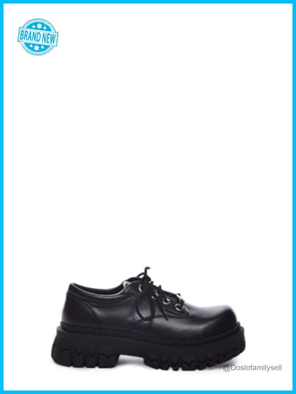 Vegan Leather Chunky Platform Lace-Up Oxford Shoes